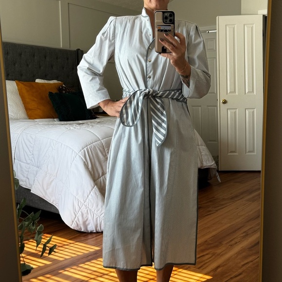 Louis Feraud Vintage Set Shirt Dress with Culottes Shorts Side Slit Size small - Picture 2 of 16